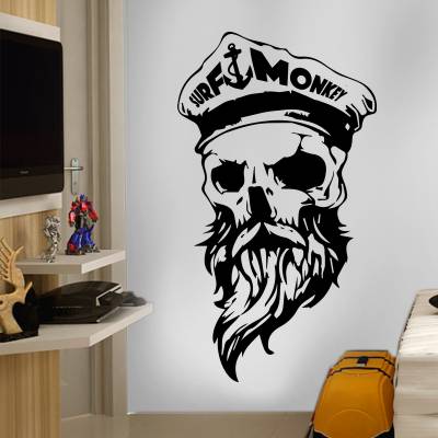 Adesivo De Parede Diversos Caveira Pirata