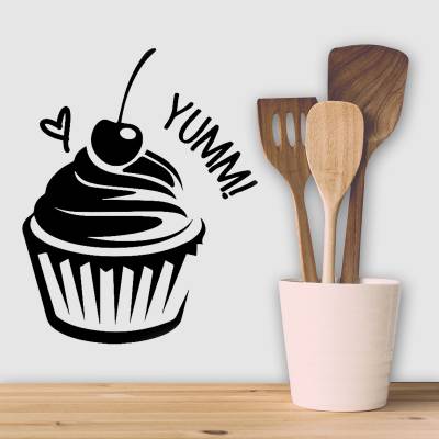 Adesivo De Parede Cozinha Cupcake Yumm