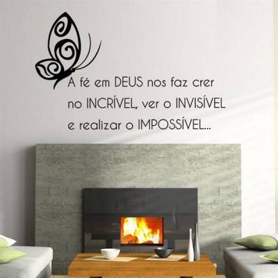 Adesivo de parede Frase - A Fé em Deus