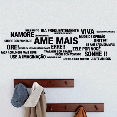 Adesivo de Parede Frase Ame Mais modelo 3
