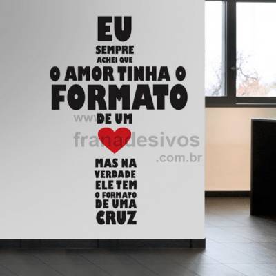 Adesivo de parede Frase - Amor em cruz