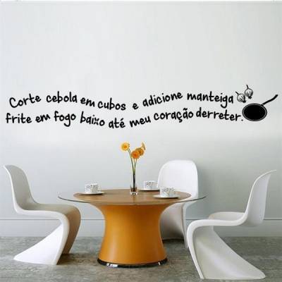 Adesivo de Parede Frase Cozinhe com Amor...