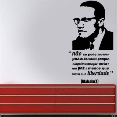 Adesivo de parede Frase Malcolm x 2