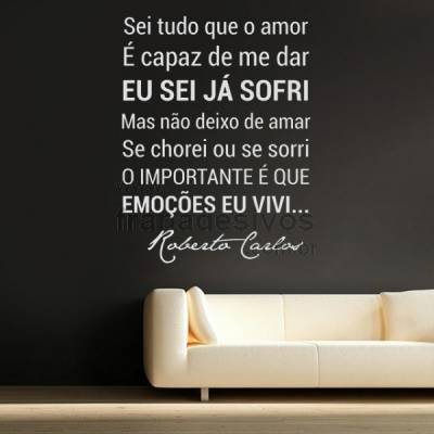 Adesivo Roberto Carlos Se Chorei ou se Sofri
