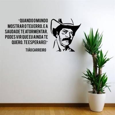 Adesivo Frase Tião Carreiro
