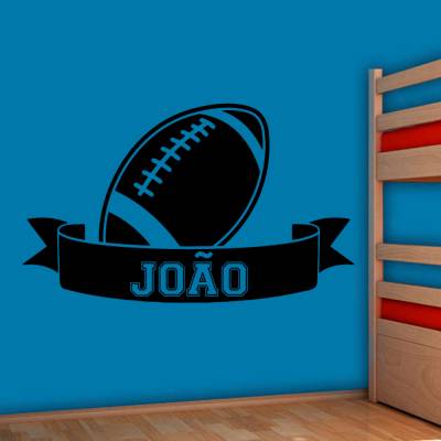 Adesivo De Parede Futebol Americano Com Nome Personalizado