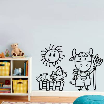 Adesivo de Parede Infantil Animais da Fazenda