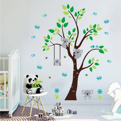 Adesivo De Parede Infantil Arvore Baby Coala