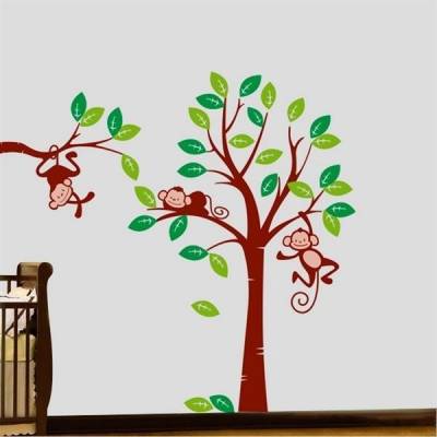 Adesivo de Parede Infantil Macaquinhos na Arvore