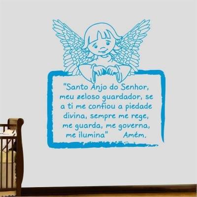 Adesivo de Parede Oração Santo Anjo