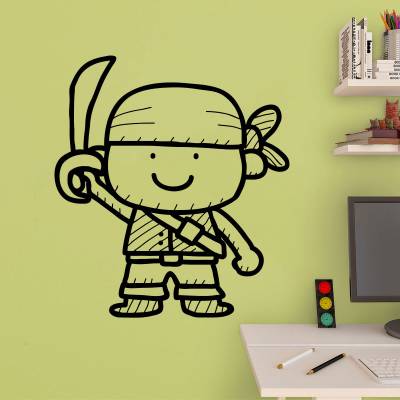 Adesivo De Parede Infantil Pirata Feliz