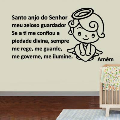 Adesivo De Parede Santo Anjo Fofinho