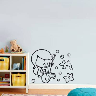 Adesivo de Parede Infantil Sereia Cute
