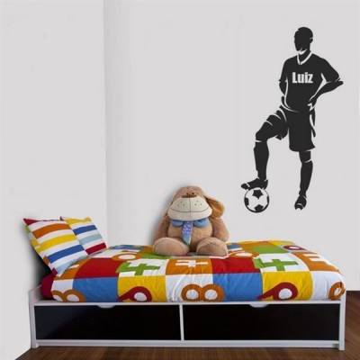 Adesivo de Parede Jogador de futebol com nome personalizado