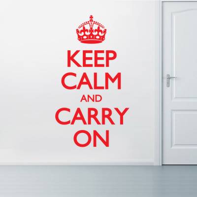 Adesivo de parede - Keep calm and carry on 1