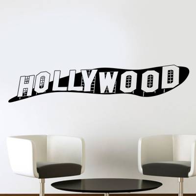 Adesivo De Parede Letreiro Hollywood