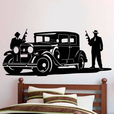 Adesivo De Parede Retro Mafia Italiana
