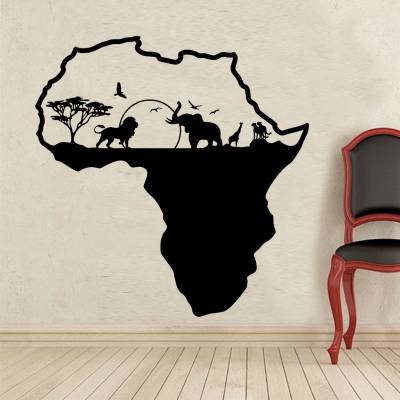 Adesivo De Parede Diversos Mapa Safari
