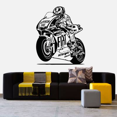 Adesivo De Parede Esportes Motoqueiro