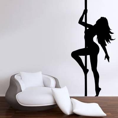 Adesivo De Parede Diversos Mulher Pole Dance 02