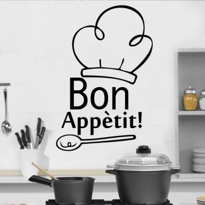 Adesivo de Parede para Cozinha Bom Appetit