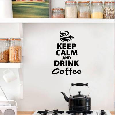 Adesivo De Parede Keep Calm And Drink Coffee
