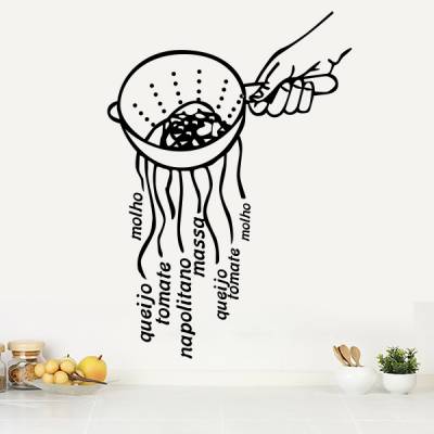Adesivo de Parede para Cozinha Macarronada