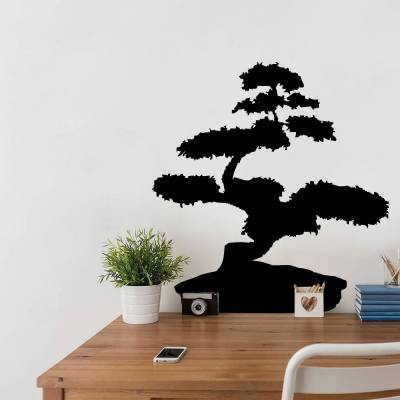 Adesivo de Parede Bonsai Silhueta