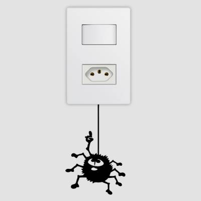 Adesivo de Parede para Interruptor Dona Aranha