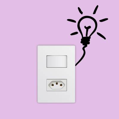 Adesivo de Parede para Interruptor Lampada