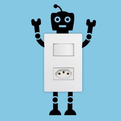 Adesivo de Parede para Interruptor Robo 2