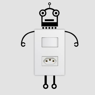 Adesivo de Parede para Interruptor Robo