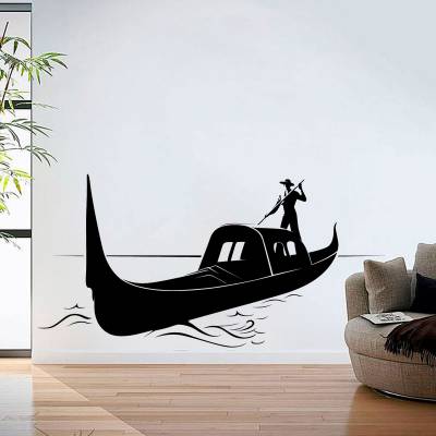 Adesivo de Parede Gondola com remador