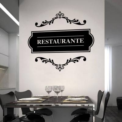 Adesivo de Parede Placa Restaurante