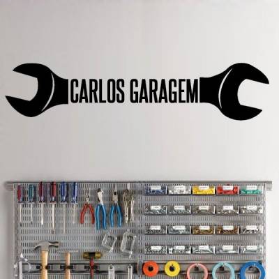 Adesivo de Parede Garagem com Nome Personalizado