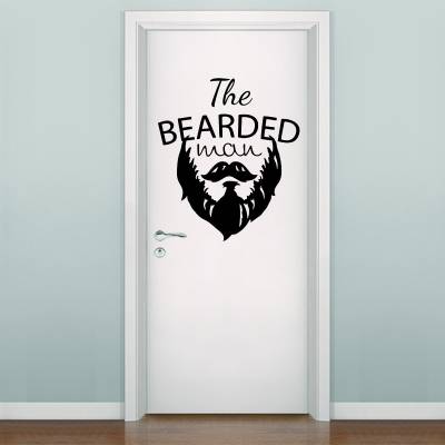 Adesivo De Parede E Porta Barbearia 3