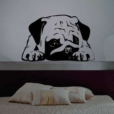 Adesivo De Parede Pug Deitado
