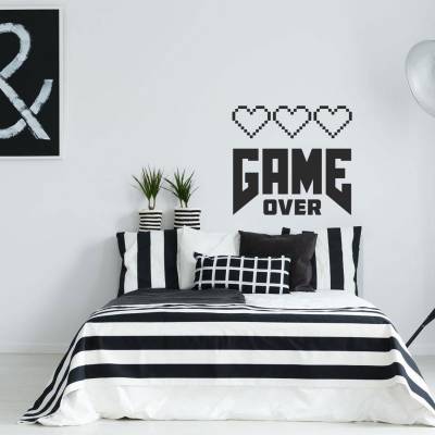Adesivo de parede game over love