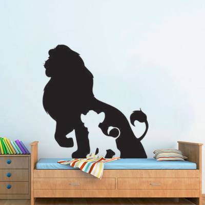Adesivo De Parede Rei Leão Mufasa E Simba