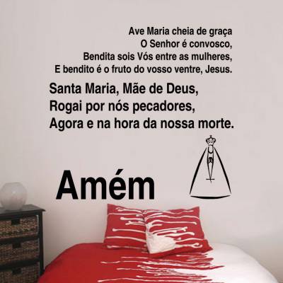 Adesivo De Parede Oração Ave Maria