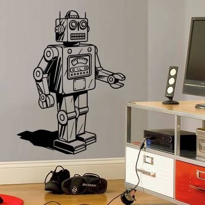 Adesivo De Parede Diversos Robozinho Retrô