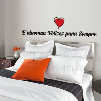 Adesivo de Parede Frases - viveram felizes para sempre