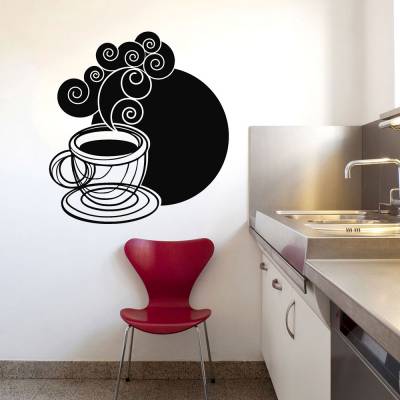 Adesivo De Parede Café Com Vapor Intenso