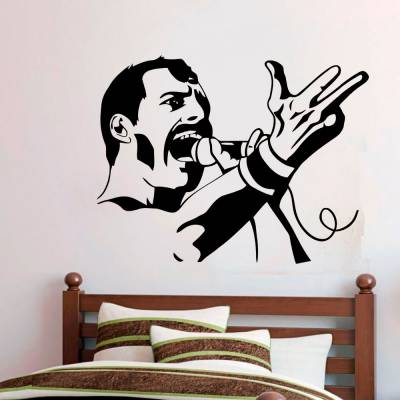 Adesivo De Parede Silhueta Do Freddie Mercury