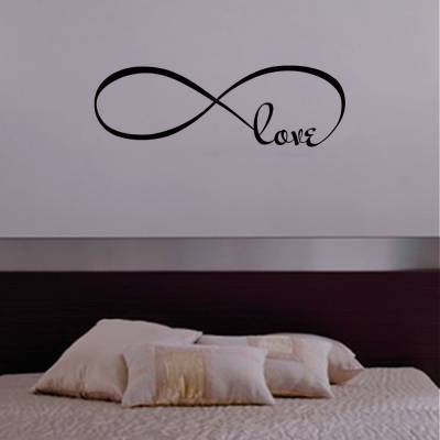 Adesivo De Parede Simbolo Do Infinito Com A Palavra Love
