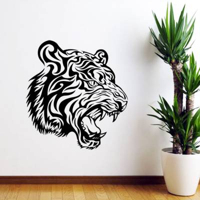 Adesivo de Parede Animais Tigre Rugindo