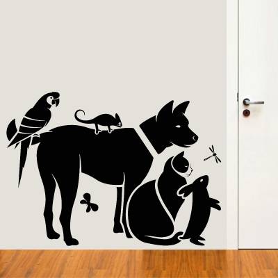 Adesivo De Parede Vários Animais Diversos