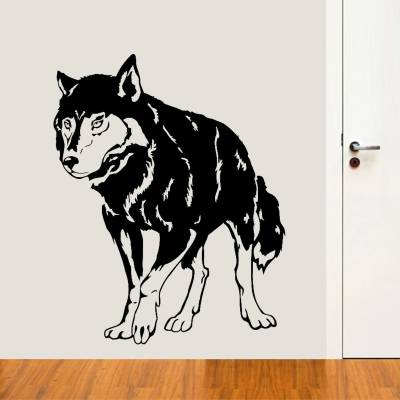 Adesivo Decorativo Animal Silhueta Lobo