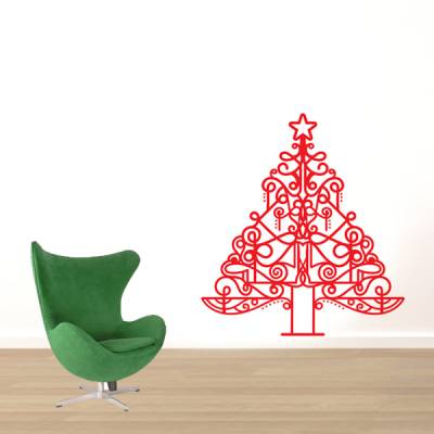 Adesivo de Parede Decorativo Árvore de Natal 1