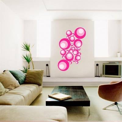 Adesivos de Parede Círculos Rosas